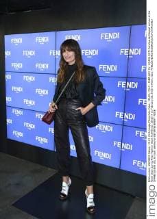 MILAN, ITALY - FEBRUARY 25: (CHINA OUT) Caroline de Maigret arrives at the Fendi show during Milan Fashion Week Fall Winter 2016 17 on February 25, 2016 in Milan, Italy.  CFP480191839