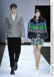 Milan Woman s Fashion Week Fall Winter 2016 2017 Milan Fashion Week, Autumn Winter 2016 2017. Emporio Armani fashionshow Pictured: model  RiccardoxGiordanox xfotosicki