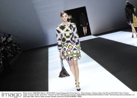 Milan Woman s Fashion Week Fall Winter 2016 2017 Milan Fashion Week, Autumn Winter 2016 2017. Emporio Armani fashionshow Pictured: model  RiccardoxGiordanox xfotosicki