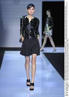 Milan Woman s Fashion Week Fall Winter 2016 2017 Milan Fashion Week, Autumn Winter 2016 2017. Emporio Armani fashionshow Pictured: model  RiccardoxGiordanox xfotosicki