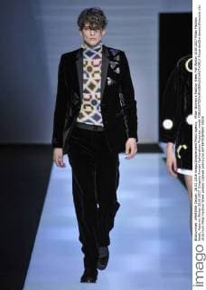 Milan Woman s Fashion Week Fall Winter 2016 2017 Milan Fashion Week, Autumn Winter 2016 2017. Emporio Armani fashionshow Pictured: model  RiccardoxGiordanox xfotosicki