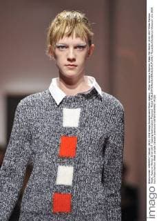 Milan Woman s Fashion Week Fall Winter 2016 2017 Milan Fashion Week, Autumn Winter 2016 2017. Iceberg fashionshow Pictured: Model  RiccardoxGiordanox xfotosicki