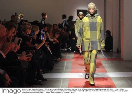 Milan Woman s Fashion Week Fall Winter 2016 2017 Milan Fashion Week, Autumn Winter 2016 2017. Iceberg fashionshow Pictured: Model  RiccardoxGiordanox xfotosicki