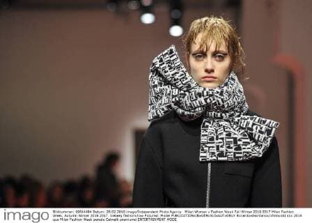 Milan Woman s Fashion Week Fall Winter 2016 2017 Milan Fashion Week, Autumn Winter 2016 2017. Iceberg fashionshow Pictured: Model  RiccardoxGiordanox xfotosicki