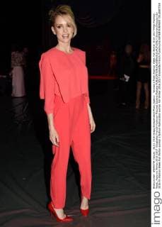 Woman s Milan Fashion Week Fall Winter 2016 2017 Milan Fashion Week, Autumn Winter 2016 2017. Elisabetta Franchi frontrow Pictured Justine Mattera  SimonaxChioccia