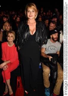 Woman s Milan Fashion Week Fall Winter 2016 2017 Milan Fashion Week, Autumn Winter 2016 2017. Elisabetta Franchi frontrow Pictured Simona Ventura  SimonaxChioccia