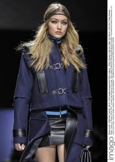 Milan Woman s Fashion Week Fall Winter 2016 2017 Milan Fashion Week, Autumn Winter 2016 2017. Versace fashionshow Pictured: Gigi Hadid  RiccardoxGiordanox xfotosicki