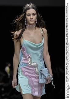 Milan Woman s Fashion Week Fall Winter 2016 2017 Milan Fashion Week, Autumn Winter 2016 2017. Versace fashionshow Pictured: Model  RiccardoxGiordanox xfotosicki