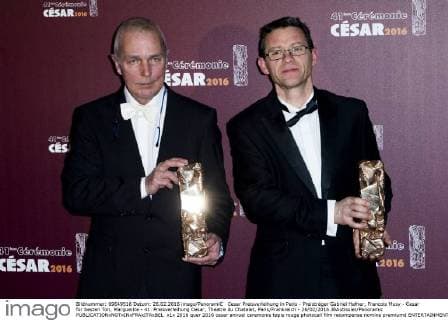 Cesar Preisverleihung in Paris - Preisträger Gabriel Hafner, Francois Musy - Cesar für besten Ton, Marguerite - 41. Preisverleihung Cesar, Theatre du Chatelet, Paris Frankreich - 26 02 2016 JBAutissier Panoramic 
