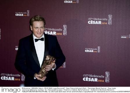 Cesar Preisverleihung in Paris - Preisträger Benoit Magimel - Cesar beste männliche Nebenrolle, Hermine - 41. Preisverleihung Cesar, Theatre du Chatelet, Paris Frankreich - 26 02 2016 JBAutissier Panoramic 