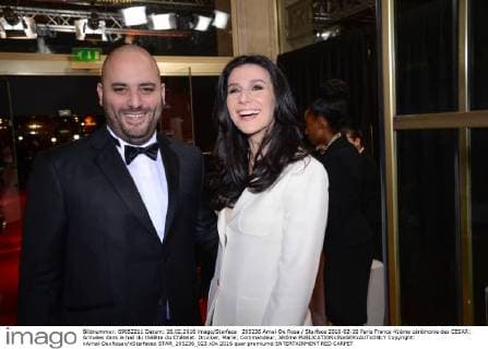 205236 Arnal-De Rosa Starface 2016-02-26 Paris France 41ème cérémonie des CESAR: Arrivées dans le hall du théâtre du Châtelet. Drucker, Marie; Commandeur, Jérôme  Copyright: xArnal-DexRosax xStarfacex STAR_205236_023
