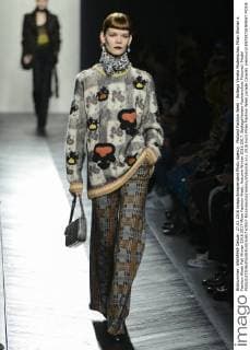 Mailand Fashion Week - Bottega Veneta Modenschau Milan Woman s Fashion Week Fall Winter 2016 2017 Milan Fashion Week, Autumn Winter 2016 2017. BottegaVeneta Fashionshow Pictured: Model  RiccardoxGiordanox xfotosicki