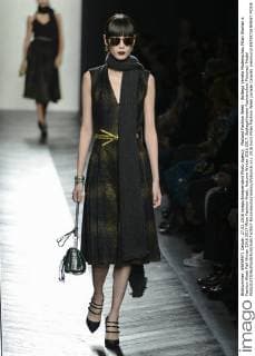 Mailand Fashion Week - Bottega Veneta Modenschau Milan Woman s Fashion Week Fall Winter 2016 2017 Milan Fashion Week, Autumn Winter 2016 2017. BottegaVeneta Fashionshow Pictured: Model  RiccardoxGiordanox xfotosicki