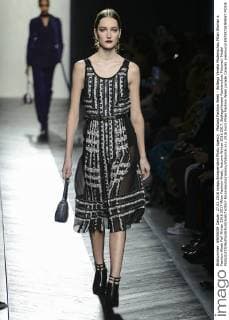 Mailand Fashion Week - Bottega Veneta Modenschau Milan Woman s Fashion Week Fall Winter 2016 2017 Milan Fashion Week, Autumn Winter 2016 2017. BottegaVeneta Fashionshow Pictured: Model  RiccardoxGiordanox xfotosicki