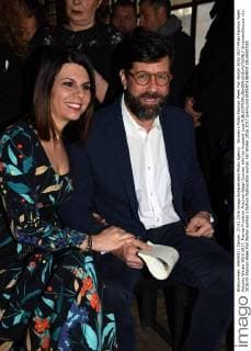 Woman s Milan Fashion Week Fall Winter 2016 2017 Milan Fashion Week Autumn Winter 2016 2017. Marras Frontrow Pictured Geppi Cucciari with her husband Luca  SimonaxChioccia