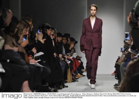 Milan Woman s Fashion Week Fall Winter 2016 2017 Milan Fashion Week, Autumn Winter 2016 2017. Ports Fashionshow Pictured: Model  RiccardoxGiordanox xfotosicki