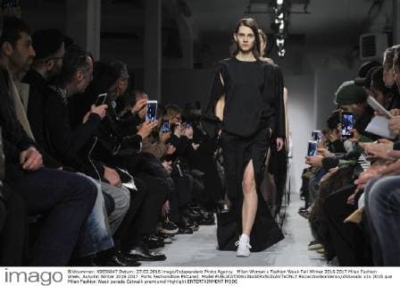Milan Woman s Fashion Week Fall Winter 2016 2017 Milan Fashion Week, Autumn Winter 2016 2017. Ports Fashionshow Pictured: Model  RiccardoxGiordanox xfotosicki