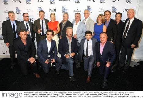 February 27, 2016 - Santa Monica, CA, United States - 27 February 2016 - Santa Monica, California - Cast and Crew of Spotlight , Liev Schreiber, Tom McCarthy, Rachel McAdams, Mark Ruffalo, Paul Guilfoyle. 31st Annual Film Independent Spirit Awards - Press Room held at the Santa Monica Pier. Photo Credit: Santa Monica United States - ZUMAs123