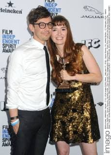February 27, 2016 - Santa Monica, CA, United States - 27 February 2016 - Santa Monica, California - Jorma Taccone, Marielle Heller. 31st Annual Film Independent Spirit Awards - Press Room held at the Santa Monica Pier. Photo Credit: Santa Monica United States - ZUMAs123
