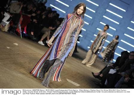 Milan Woman s Fashion Week Fall Winter 2016 2017 Milan Fashion Week, Autumn Winter 2016 2017. Missoni Fashionshow Pictured: model  RiccardoxGiordanox xfotosicki