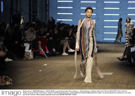 Milan Woman s Fashion Week Fall Winter 2016 2017 Milan Fashion Week, Autumn Winter 2016 2017. Missoni Fashionshow Pictured: model  RiccardoxGiordanox xfotosicki