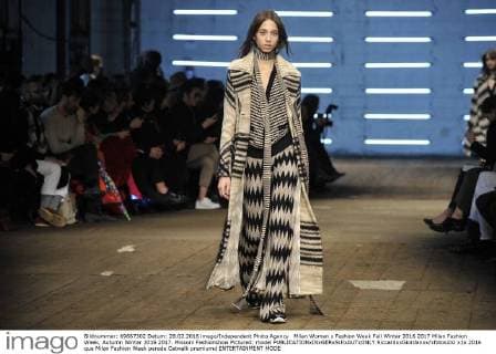 Milan Woman s Fashion Week Fall Winter 2016 2017 Milan Fashion Week, Autumn Winter 2016 2017. Missoni Fashionshow Pictured: model  RiccardoxGiordanox xfotosicki