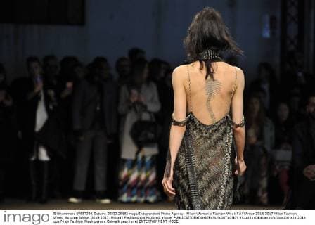Milan Woman s Fashion Week Fall Winter 2016 2017 Milan Fashion Week, Autumn Winter 2016 2017. Missoni Fashionshow Pictured: model  RiccardoxGiordanox xfotosicki