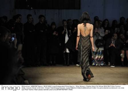 Milan Woman s Fashion Week Fall Winter 2016 2017 Milan Fashion Week, Autumn Winter 2016 2017. Missoni Fashionshow Pictured: model  RiccardoxGiordanox xfotosicki