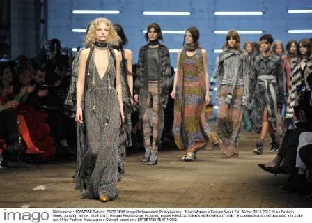 Milan Woman s Fashion Week Fall Winter 2016 2017 Milan Fashion Week, Autumn Winter 2016 2017. Missoni Fashionshow Pictured: model  RiccardoxGiordanox xfotosicki