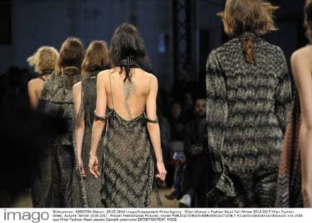 Milan Woman s Fashion Week Fall Winter 2016 2017 Milan Fashion Week, Autumn Winter 2016 2017. Missoni Fashionshow Pictured: model  RiccardoxGiordanox xfotosicki