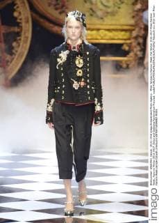 Milan Woman s Fashion Week Fall Winter 2016 2017 Milan Fashion Week, Autumn Winter 2016 2017. Dolce and Gabbana Fashionshow Pictured: model  fotosicki