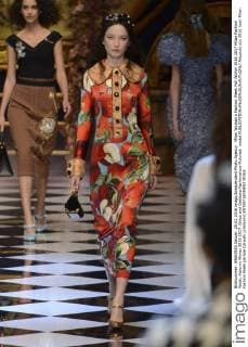 Milan Woman s Fashion Week Fall Winter 2016 2017 Milan Fashion Week, Autumn Winter 2016 2017. Dolce and Gabbana Fashionshow Pictured: model  fotosicki