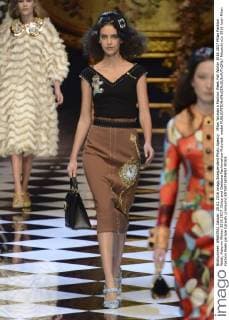 Milan Woman s Fashion Week Fall Winter 2016 2017 Milan Fashion Week, Autumn Winter 2016 2017. Dolce and Gabbana Fashionshow Pictured: model  fotosicki