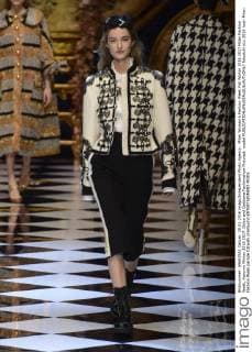 Milan Woman s Fashion Week Fall Winter 2016 2017 Milan Fashion Week, Autumn Winter 2016 2017. Dolce and Gabbana Fashionshow Pictured: model  fotosicki