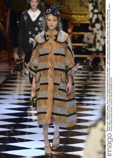 Milan Woman s Fashion Week Fall Winter 2016 2017 Milan Fashion Week, Autumn Winter 2016 2017. Dolce and Gabbana Fashionshow Pictured: model  fotosicki