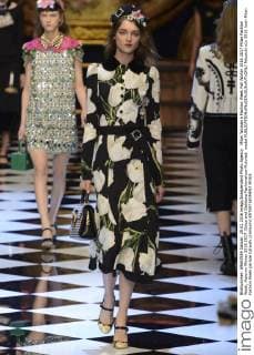 Milan Woman s Fashion Week Fall Winter 2016 2017 Milan Fashion Week, Autumn Winter 2016 2017. Dolce and Gabbana Fashionshow Pictured: model  fotosicki