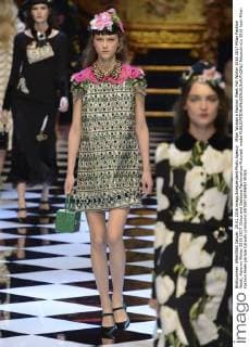 Milan Woman s Fashion Week Fall Winter 2016 2017 Milan Fashion Week, Autumn Winter 2016 2017. Dolce and Gabbana Fashionshow Pictured: model  fotosicki