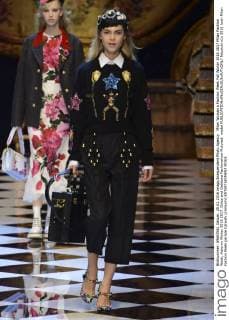 Milan Woman s Fashion Week Fall Winter 2016 2017 Milan Fashion Week, Autumn Winter 2016 2017. Dolce and Gabbana Fashionshow Pictured: model  fotosicki