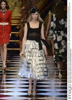 Milan Woman s Fashion Week Fall Winter 2016 2017 Milan Fashion Week, Autumn Winter 2016 2017. Dolce and Gabbana Fashionshow Pictured: model  fotosicki