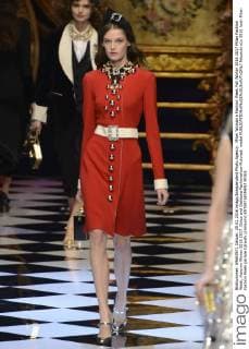Milan Woman s Fashion Week Fall Winter 2016 2017 Milan Fashion Week, Autumn Winter 2016 2017. Dolce and Gabbana Fashionshow Pictured: model  fotosicki