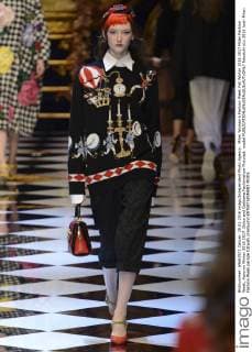 Milan Woman s Fashion Week Fall Winter 2016 2017 Milan Fashion Week, Autumn Winter 2016 2017. Dolce and Gabbana Fashionshow Pictured: model  fotosicki