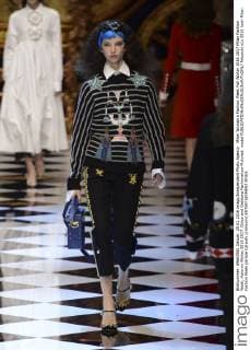 Milan Woman s Fashion Week Fall Winter 2016 2017 Milan Fashion Week, Autumn Winter 2016 2017. Dolce and Gabbana Fashionshow Pictured: model  fotosicki