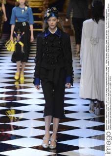 Milan Woman s Fashion Week Fall Winter 2016 2017 Milan Fashion Week, Autumn Winter 2016 2017. Dolce and Gabbana Fashionshow Pictured: model  fotosicki