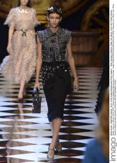 Milan Woman s Fashion Week Fall Winter 2016 2017 Milan Fashion Week, Autumn Winter 2016 2017. Dolce and Gabbana Fashionshow Pictured: model  fotosicki