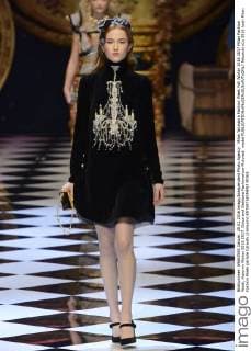 Milan Woman s Fashion Week Fall Winter 2016 2017 Milan Fashion Week, Autumn Winter 2016 2017. Dolce and Gabbana Fashionshow Pictured: model  fotosicki