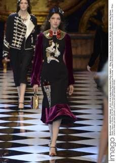 Milan Woman s Fashion Week Fall Winter 2016 2017 Milan Fashion Week, Autumn Winter 2016 2017. Dolce and Gabbana Fashionshow Pictured: model  fotosicki