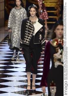Milan Woman s Fashion Week Fall Winter 2016 2017 Milan Fashion Week, Autumn Winter 2016 2017. Dolce and Gabbana Fashionshow Pictured: model  fotosicki