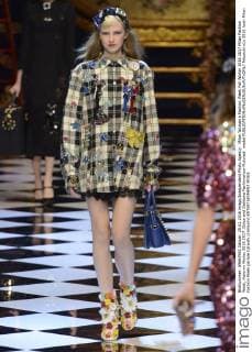 Milan Woman s Fashion Week Fall Winter 2016 2017 Milan Fashion Week, Autumn Winter 2016 2017. Dolce and Gabbana Fashionshow Pictured: model  fotosicki