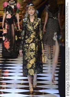 Milan Woman s Fashion Week Fall Winter 2016 2017 Milan Fashion Week, Autumn Winter 2016 2017. Dolce and Gabbana Fashionshow Pictured: model  fotosicki