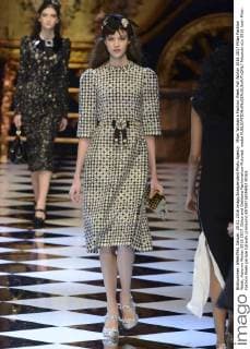 Milan Woman s Fashion Week Fall Winter 2016 2017 Milan Fashion Week, Autumn Winter 2016 2017. Dolce and Gabbana Fashionshow Pictured: model  fotosicki
